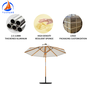 Precio de fábrica, sombrilla de madera de teca, sombrilla de jardín al aire libre, sombrilla de <span class=keywords><strong>Patio</strong></span>, sombrilla de <span class=keywords><strong>Patio</strong></span> de madera - Product Image 3