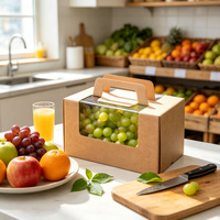 Op maat gemaakte papieren doos voor fruit, vierkant, biologisch afbreekbaar, groothandel, recycleerbaar, retail, geschenkverpakking, luxe geschenkdoos op maat