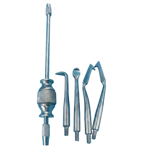 Extracteur de couronnes manuel en acier, instrument dentaire avec 3/4 embouts pour le retrait et la restauration de bridges (Modèle Morrel 2724) - Product Image 1