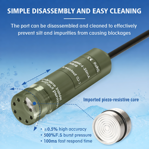 Capteur de niveau d'eau électronique submersible 4-20 mA 0,5-4,5 V - Product Image 5