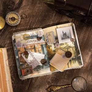 กระดาษลายวินเทจธีมการเดินทางวันที่แสนงดงาม สำหรับตกแต่งสมุดบันทึก ซีรีส์สมุดจดบันทึก ตกแต่งหนังสือ และงานคอลลาจ - Product Image 5