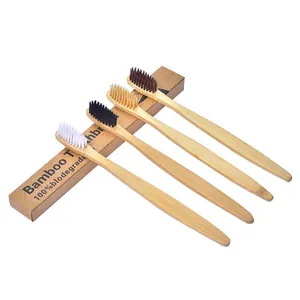 Brosse à dents en poils de charbon écologique et charbon de bois naturel, 15 pièces, hygiène saine, bambou sneakers