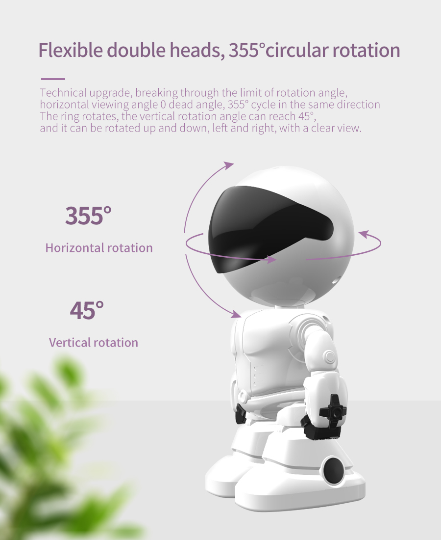 RSH  4X Digital Zoom AI Human Detect PTZ Indoor Wifi IP Camera Surveillance 1080P HD PTZ Wireless Camera