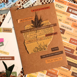 ヴィンテージ文字ステッカーパック ブックマークステッカー クリエイティブ手帳 DIY素材 デコレーションステッカー 3枚セット - Product Image 3