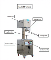 Machine de scellage automatique pneumatique pour boîtes de conserve et fûts, machine de scellage thermique pour l'emballage de boissons, de produits alimentaires et de contenants métalliques industriels