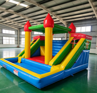 Toboggan gonflable en PVC écologique pour enfants, grand toboggan gonflable d'extérieur pour location événementielle, logo et taille personnalisés pris en charge
