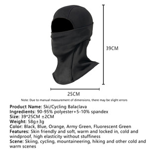 NJ Cycling Motorcycle Full Face Mask Custom One-Hole Ski Mask Windproof Thermal Balaclava Skimask Comfortable Balaclava Hat - Product Image 4