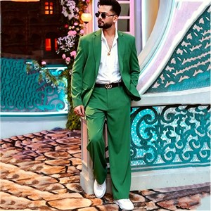 Traje de <span class=keywords><strong>Hombre</strong></span> a Medida de 2 Piezas, Corte Entallado, Blazer de Un Solo Pecho, Pantalones de Color Sólido, para Oficina, Negocios, Ocasiones Formales y Uso Diario - Product Image 6