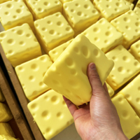 Nouveau jouet anti-stress unisexe en PU, forme de fromage cubique, à rebond lent, souple et moelleux, pour plus de 14 ans, très populaire
