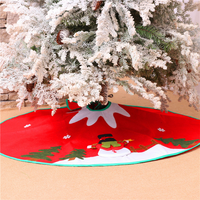 Tapis rond en tissu 3D Bonhomme de neige 2026, Jupe de sapin de Noël pour la maison, le centre commercial, les fêtes et les décorations de Noël