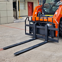 Fourche à palettes BOMROBOT pour chargeuses compactes, idéale pour les usines, la logistique et les chantiers de construction