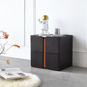 Mesita de Noche Moderna de Lujo para Dormitorio de Hotel o Villa, Mesa Auxiliar Minimalista de Madera con Cajón, Estilo Decorativo para Muebles del Hogar - Product Image 5