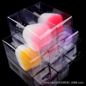 Quick Makeup Fluffy Short Handle Powder <b>Brush</b> Multiple Colors Soft Bristle For Face Application - Product Image 3