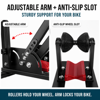 Support de stationnement pliable 3-en-1 pour vélos, support vertical réglable en acier 30 kg, pour vélos de route, VTT, Fat Tire, BMX de 24 à 29 pouces, pour la maison et le garage