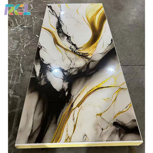 Nuovo Design RCL: Pannello Murale in PVC Ecologico Nero Lucido Effetto Marmo, Lastra UV in Plastica per Casa - Product Image 2