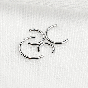 Joyería para Piercing de Titanio F136 con Rosca Interna, Chapado en Oro, Clásico, Anillos de Nariz en Forma de C, Piercings Labiales de 8mm, Regalo para Bodas, Compromisos y Fiestas - Product Image 4