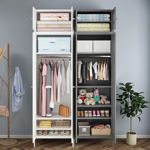 Precio barato a la <span class=keywords><strong>venta</strong></span>, alta calidad, habitación pequeña moderna, armario de almacenamiento de ropa de 2 puertas, armarios de metal de color para armario de dormitorio - Product Image 5
