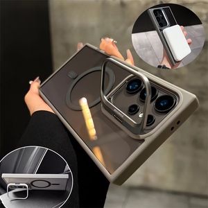 Funda de Lujo para Móvil con Protector de Cámara, Soporte Magnético y Anillo para Samsung Galaxy S26 Ultra S25 24 <span class=keywords><strong>23</strong></span> - Product Image 1
