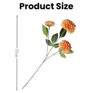 Flor Artificial de Dalia y Crisantemo de Tela de Seda de Alta Calidad con 3 Cabezas, Nuevo Producto para Decoraciones Navideñas, del Hogar y Bodas - Product Image 2