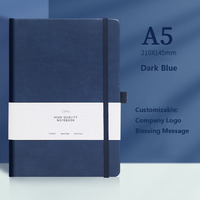 Carnet en cuir A5 mignon pour étudiant, bloc-notes épais, couverture en cuir PU A5 avec logo personnalisé, vente en gros