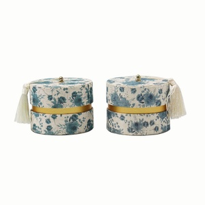 Étui à bijoux personnalisé en velours biodégradable, nouveau design, taille basse, tube cylindrique, pour colliers, bagues et pierres précieuses - Product Image 1