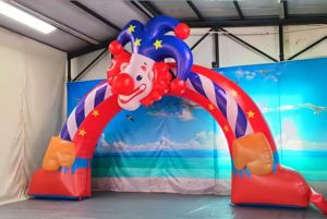 Décor d'entrée de <span class=keywords><strong>cirque</strong></span> personnalisé arc d'entrée de tête de Clown gonflable extérieur pour la fête d'halloween - Product Image 4