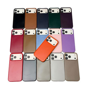 เคสโทรศัพท์หลากสี TPU PC ร่องคู่สำหรับ <span class=keywords><strong>iPhone</strong></span> 17 16 15 PRO MAX ฝังหนังไ<span class=keywords><strong>ม</strong></span>้เคสว่างเปล่าสำหรับ <span class=keywords><strong>iPhone</strong></span> 17pro Max - Product Image 1