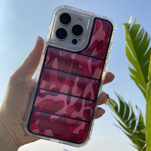 Étuis de téléphone personnalisés de luxe avec impression TPU, design de veste matelassée, cadre transparent en PC pour ZTE Blade A52 V50 Smart 4G A73 A33S <span class=keywords><strong>A51</strong></span> - Product Image 4