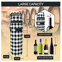 Bouteille unique de vin fourre-tout isolé 15L Oxford matériel sac isotherme pour garder le vin froid cadeau parfait