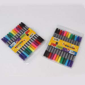 Ensemble de stylos marqueurs pour enfants personnalisés, non toxiques, lavables, à pointe en fibre, pour dessin et peinture à l'eau, Bonwins Bw-bb6, ronds/triangulaires/hexagonaux - Product Image 2