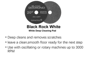Cuscinetto di diamante bianco di roccia nera americana per la pulizia profonda del pavimento in granito/marmo/PVC reso resistente in poliestere usato lavaggio - Product Image 6