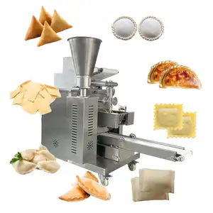 Máquina automática de fazer bolinhos de samosa na Alemanha, nova fábrica, máquina de fazer empanadas jamaicana