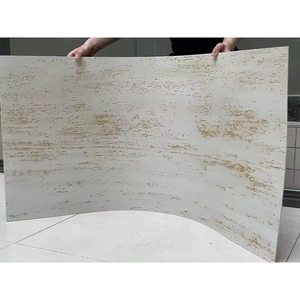 屋内および屋外の壁の装飾のための柔軟なトラバーチン石人工石ソフトセラミックタイル - Product Image 1