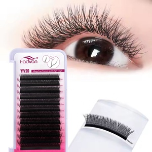 Lujo negro Premium 3Dw 5Dw suministros de extensión de pestañas Natural profesional al por mayor visón seda coreana FADVAN <span class=keywords><strong>YY</strong></span> W pestañas - Product Image 5