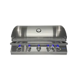 GA01 China 4 burner bbq smoker grill commercial portable gas bbq grill