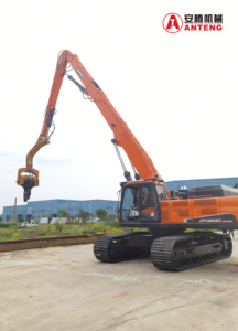 360 °   Martello Vibrante Idraulico Rotante ad Alta Frequenza con Auto-Bloccaggio per Escavatore, Macchina per Perforazione di Pali - Product Image 6