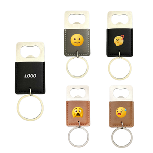 Ouvre-bouteille à motif d'expression amusante, ouvre-bouteille pour bière et cocktails, outil de <span class=keywords><strong>bar</strong></span>, porte-clés créatif en cuir PU, logo personnalisé, cadeau souvenir - Product Image 1