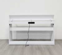 88 Key Digital Piano Stylish ABS Matte Keyboard White PVC Wood Grain Electronic Music Instrument