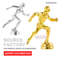 Prix personnalisé plastique trophée hauts vente en gros course Figurine trophée pièces en plastique sport trophée accessoires