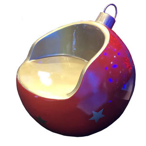 Büyük Noel Topları Dev Dış Mekan Süsü Oturma Dekorasyon Malzemeleri Alışveriş Merkezi Süsü Sandalye Fiberglas Dinlenme Topu Etkinlik - Product Image 2