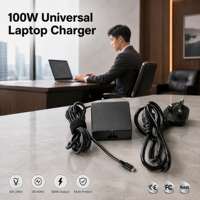 Adaptor Daya Laptop Universal 20V 5A Tipe-C USB-C 100W Tahan Lama, Pengisian Cepat PD untuk ASUS/MSI/ROG/ RedmiBook Pro Electric