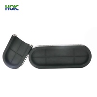 Passe-câble en caoutchouc de silicone de forme ovale double face Passe-câble en caoutchouc noir