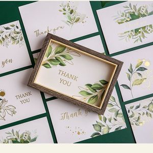 Cartes de remerciement personnalisées <span class=keywords><strong>en</strong></span> papier offset recyclé, motif floral élégant, avec impression offset pour la décoration de festivals - Product Image 4