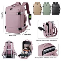 Sacs de cabine personnalisés, sacs à dos imperméables pour ordinateur portable, approuvés par Ryanair, avec port USB, pour l'avion, 40x20x25cm