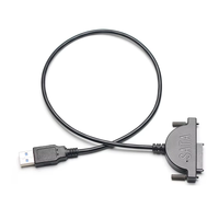 Screw-Lock USB to SATA 7+6 13Pin Plastic Optical Drive Easy Drive Cable External CD/DVD ROM Adapter Pure Copper Computer