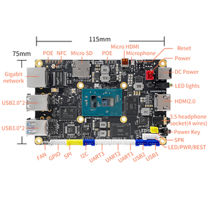 Yeeeedox1s N5095 x86 Windows एम्बेडेड sbc विकास बोर्ड 4K मीडिया सर्वर डुअल m.2 2280 nvme/msata sd वाईफाई 6 pci 3.0 - Product Image 2