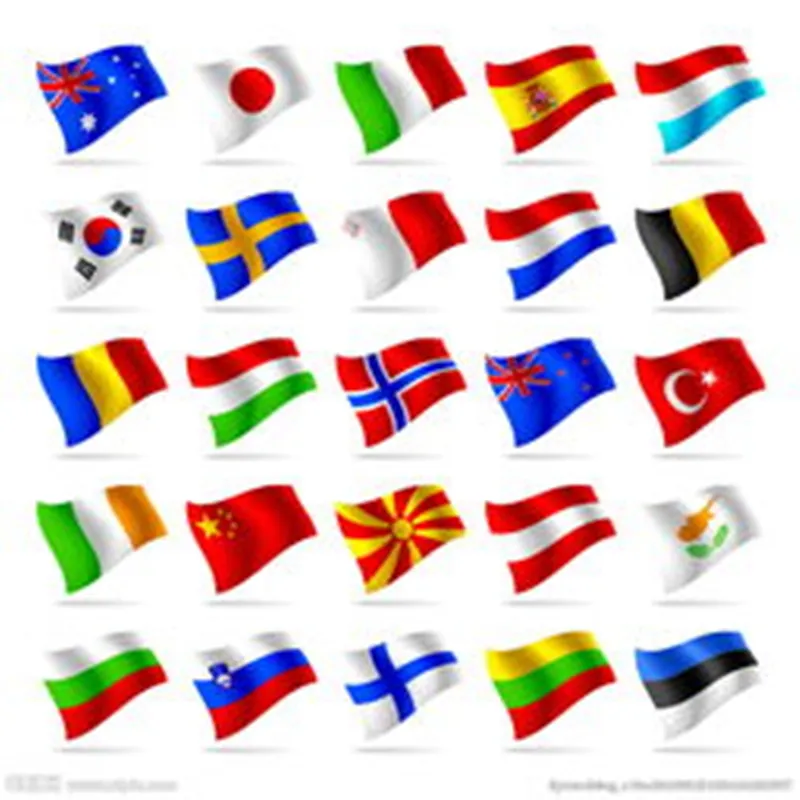 झंडा निर्माता तेजी से वितरण रेशम स्क्रीन मुद्रित बड़े Swooper 100% पॉलिएस्टर थोक 3x5FT झंडा सभी देशों