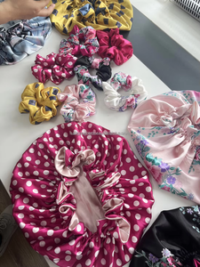 Bonnet de nuit en satin de soie double couche réglable et réversible, luxe, pour femmes et filles, bonnet de sommeil pour dormir - Product Image 4