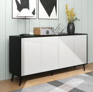 Prima hiện đại sideboard đệm tủ hiện đại lưu trữ tủ với 4 cửa 63 inch credenza giọng tủ - Product Image 1