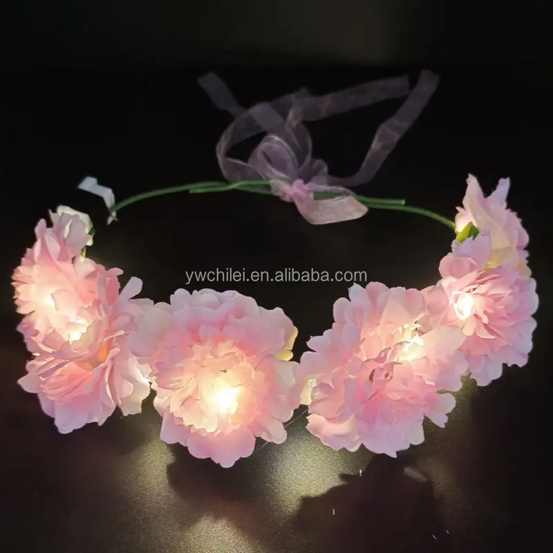 Color Changing LED Lights Flower Crown Headband